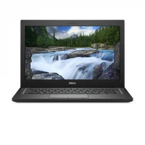 Open Dell Latitude 7290 laptop showing 12.5" FHD display, backlit keyboard, and magnesium alloy chassis on a desk.