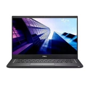 "Dell Latitude 7390 13.3-inch business laptop open, showing Full HD anti-glare display, backlit keyboard with pointing stick, and carbon fiber palm rest."